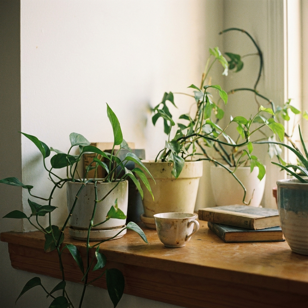 Plants by the window